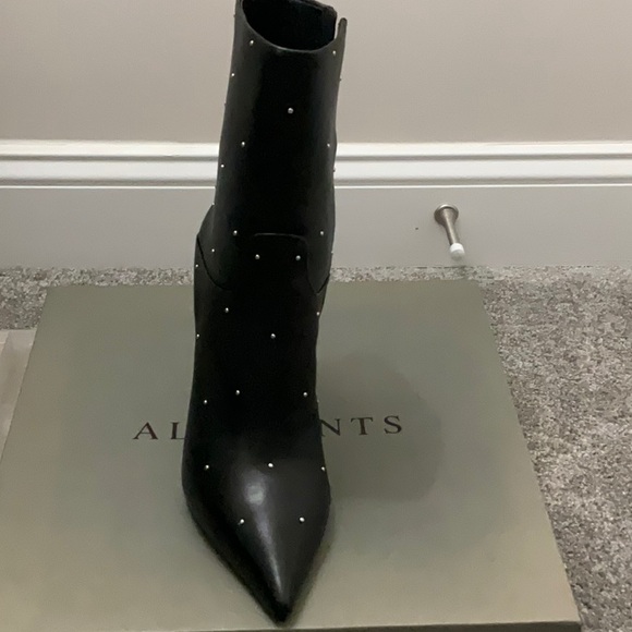 ALLSAINTS black leather Jenna boots - Picture 7 of 9